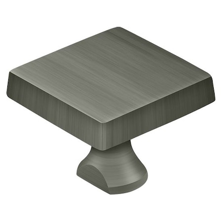 Deltana Solid Brass Square Knob For Heavy Duty Bolt Antique Nickel KBSU15A