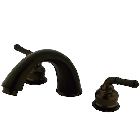 Kingston Brass Roman Tub Faucet, Standard, 8" to 24", 3, Deck Mount, Oil Rubbed Bronze KC365