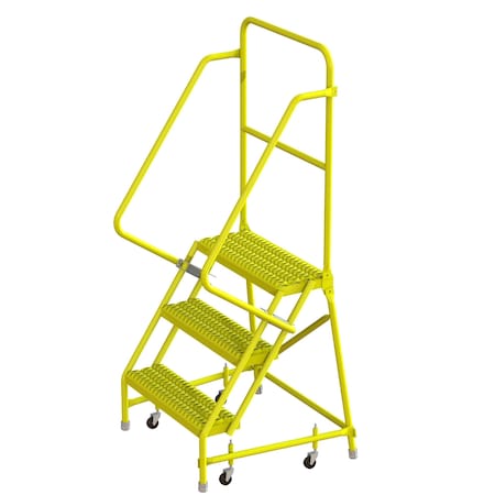 Tri-Arc Step3 Steel Rolling Ladder, W/24"Wx10"D KDSR103242-Y