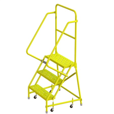 Tri-Arc Step5 Steel Rolling Ladder, W/24"Wx10"D KDSR105246-Y