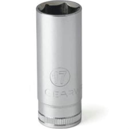 Gearwrench 1/4" Drive, 4mm Metric Socket, 6 Points, Deep Metric 6Pt, 1/4"Dr, 4mm 80138