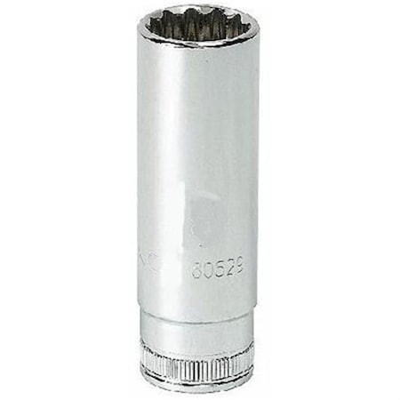 Gearwrench 1/4" Drive, 10mm Metric Socket, 12 Points, Deep, Metric, 1/4"Drive, 10mm 80237