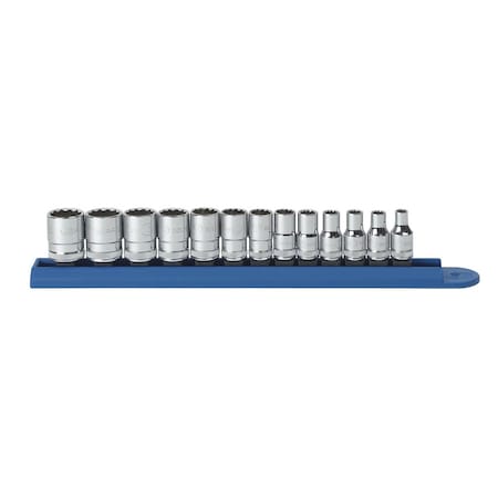 Gearwrench Stnd Mtrc Socket Set, 1/4", 13 pcs. 80306