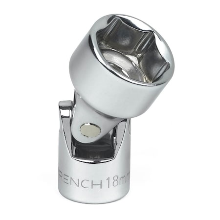 Gearwrench 3/8" Drive, 18mm Metric Socket, Metric Flex 6Pt, - 18mm, 3/8"Dr 80341