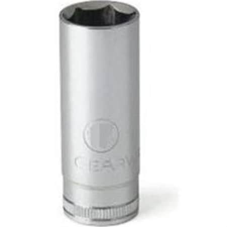 Gearwrench 3/8" Drive, 7mm Metric Socket, 6 Points, Mtrc Deep Lngth Sockets, 6Pt/12Pt, 3/8"Dr 80389