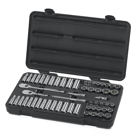 Gearwrench SAE/Metric Socket Set, 3/8"Dr, 12Pt, 57pcs. 80551