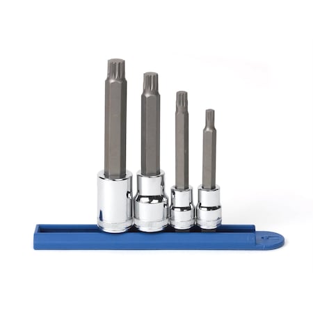 Gearwrench 3/8", 1/2" Drive Triple Square Bit Socket Set, Metric, 4 pcs 80572