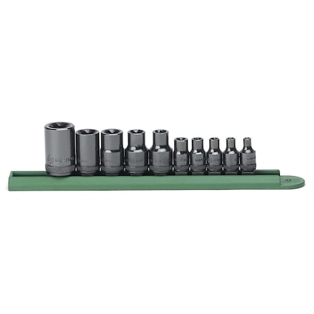 Gearwrench External Socket Set 1/4", 3/8", 1/2" Dr, 10 Pieces 80582