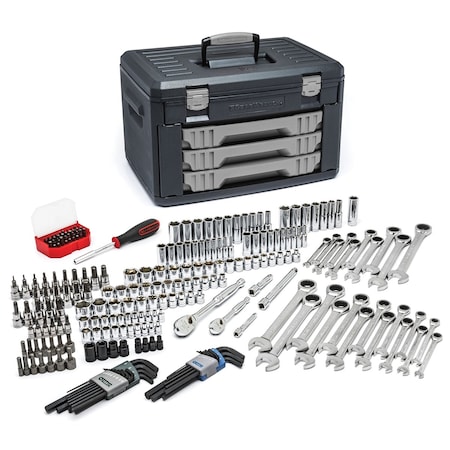 Gearwrench Mchncs Hand Tool Set, Metric/SAE, 232 pcs. 80944