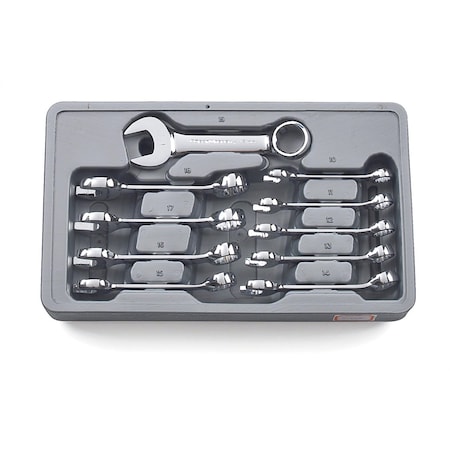Gearwrench Metric Stubby Combo Wrench Set, 10 pcs. 81904