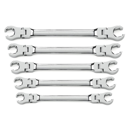 Gearwrench Flex Flare Nut Wrench Set, SAE, 5 pcs. 81910