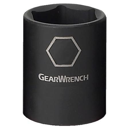 Gearwrench 3/8" Drive, 12mm Size, Metric Socket, 6 Points, Standard, 6 pt., 3/8"Dr, 12mm 84313N