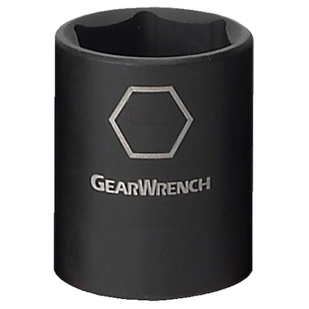 Gearwrench 1/2" Drive, 17mm Size, Metric Socket, 6 Points, Standard, 6 pt., 1/2"Dr, 17mm 84529N