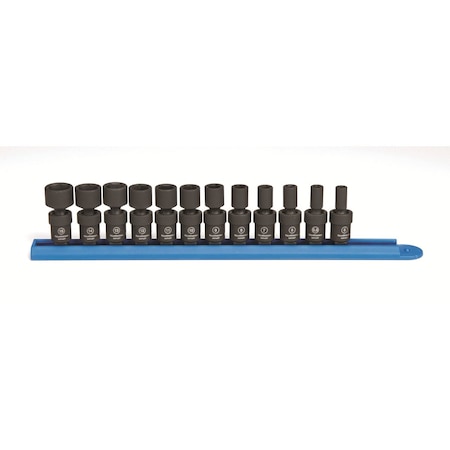Kd Tools Metric Universal Impact Socket Set, 12 Piece 1/4" Drive 6 Point KDT84905