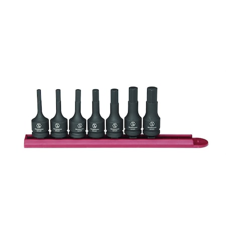 Kd Tools 3/8" Drive Impact Socket Set, SAE, 7 pcs 84913
