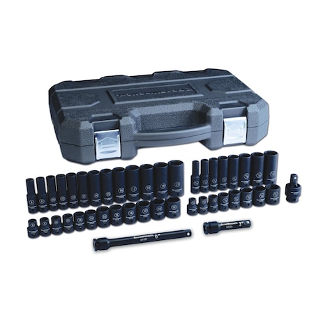 Gearwrench 3/8" Drive, Standard/Deep Socket Set, SAE, Metric Socket 84916N