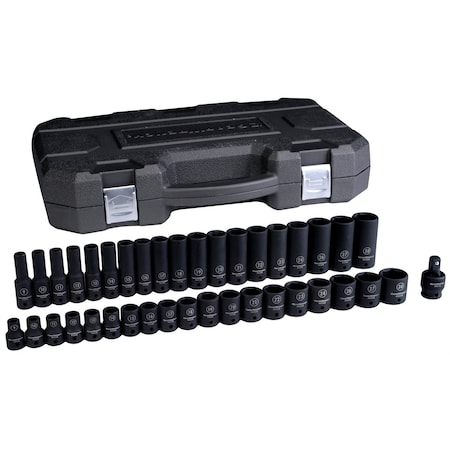 Gearwrench 1/4" Drive Socket Set with Socket Rail, SAE, 8 pcs 84948N