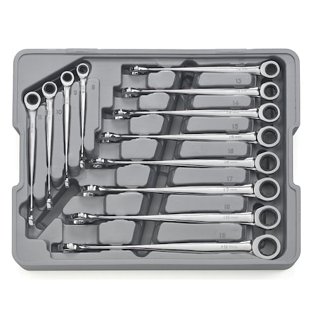 Gearwrench X-Beam Ratcheting Cmbo Wrench Set, 12pcs. 85888