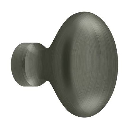 Deltana Knob, Oval/Egg Shape Antique Nickel KE125U15A