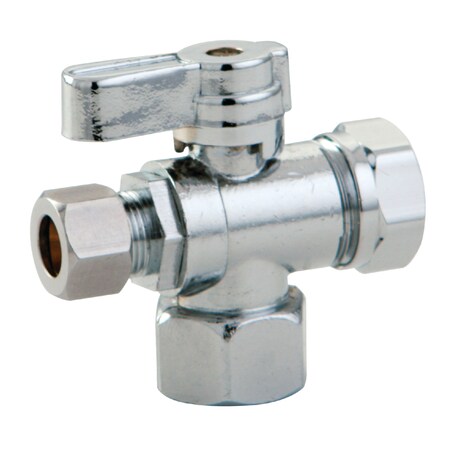 Kingston KF309 1/2" Fipx3/8" OD Compx1/2 & 7/6" OD Slip Joint Shut Off Valve KF309