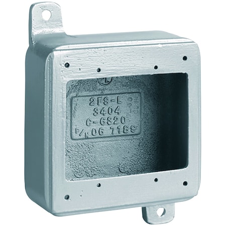 Hubbell Killark Electrical Box Cover, 2 Gangs, Rectangular, Aluminum 2FS