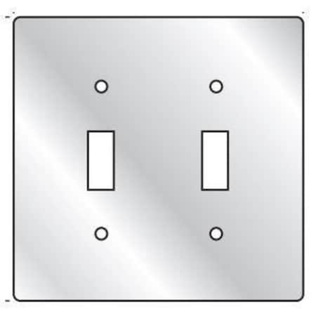 Hubbell Killark Box Cover, 2 Gang, Aluminum, Toggle Switch Cover Type 2FTC