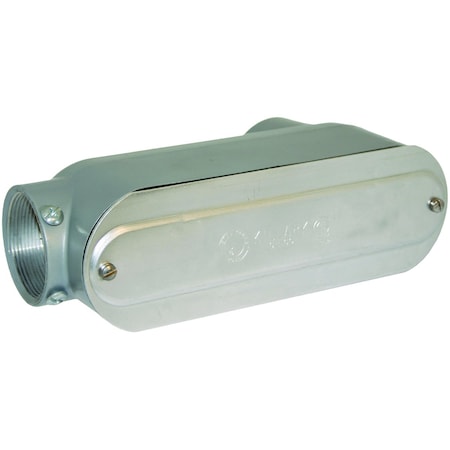 Hubbell Killark Conduit Fitting 1-1/2", Set Screw, Aluminum, Zinc Plated, Gray COLB-5CG