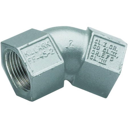 Killark Elbow, 45 deg., 3/4", Aluminum, Femal/Femal FF-45-2