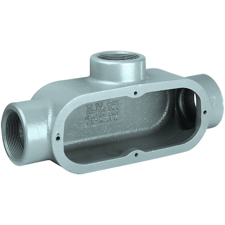 Hubbell Killark Conduit Body, T, Gray, Iron, 2-1/2" T78
