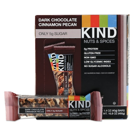 Kind Nuts and Spices Bar, Dark Chocolat, PK12 17852