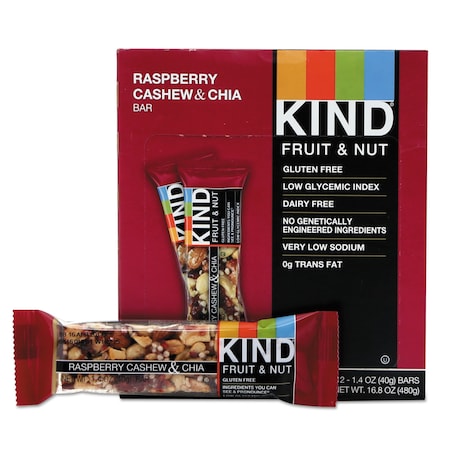 Kind Fruit and Nut Bars, Raspberry Cash, PK12 19989