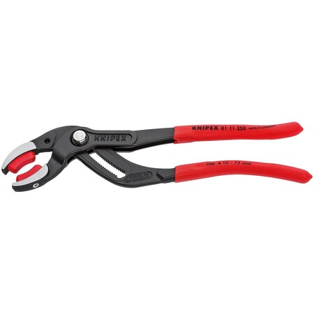 Knipex Pipe/Connector Pliers W/ Soft Jaws, 10" KNP8111250