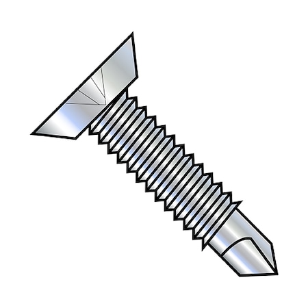 Zoro Select 1/4"-20 x 3 in Phillips Flat Machine Screw, Zinc Plated Steel, 900 PK 1448KPUMS