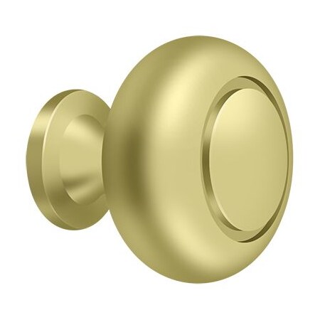 Deltana Knob Round Groove Bright Brass KR119U3