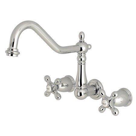 Kingston Brass Roman Tub Faucet, Polished Chrome, Wall Mount KS1021AX