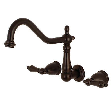 Kingston Brass Roman Tub Faucet, Oil Rubbed Bronze, Wall Mount KS1025AL
