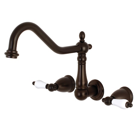 Kingston Brass Roman Tub Faucet, Oil Rubbed Bronze, Wall Mount KS1025PL