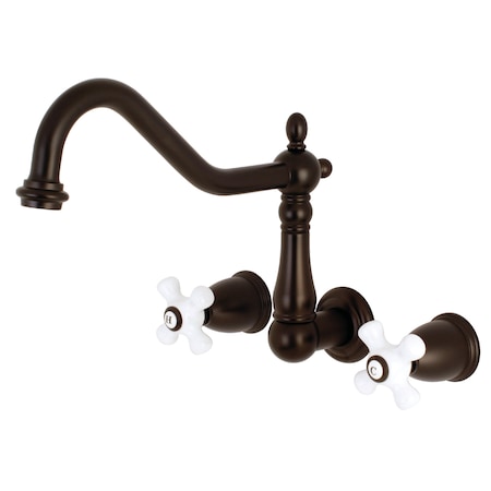 Kingston Brass Roman Tub Faucet, Oil Rubbed Bronze, Wall Mount KS1025PX
