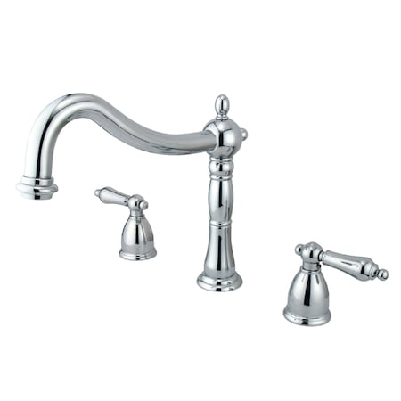 Kingston Brass Roman Tub Faucet, Polished Chrome, Deck Mount KS1341AL