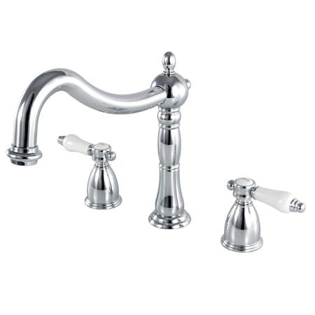 Kingston Brass Roman Tub Faucet, Polished Chrome, Deck Mount KS1341BPL