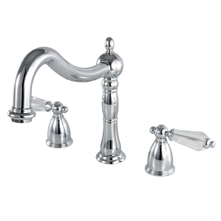 Kingston Brass KS1341WLL Roman Tub Filler with Cross Handle KS1341WLL