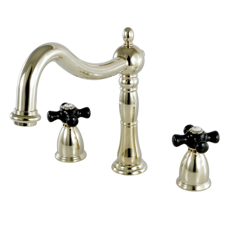 Kingston Brass Roman Tub Faucet, Polished Brass, Deck Mount KS1342PKX