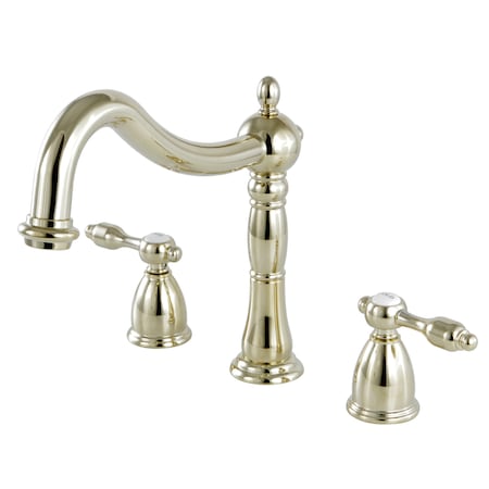 Kingston Brass Roman Tub Faucet, Polished Brass, Deck Mount KS1342TAL