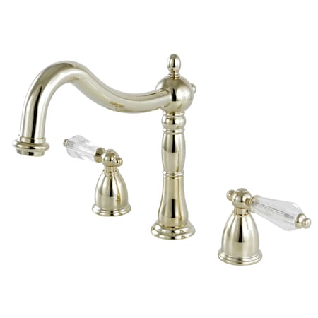 Kingston Brass Roman Tub Faucet, Polished Brass, Deck Mount KS1342WLL