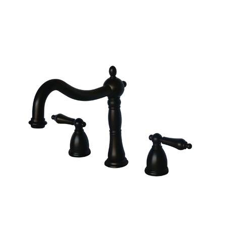 Kingston Brass Roman Tub Faucet, Oil Rubbed Bronze, Deck Mount KS1345AL