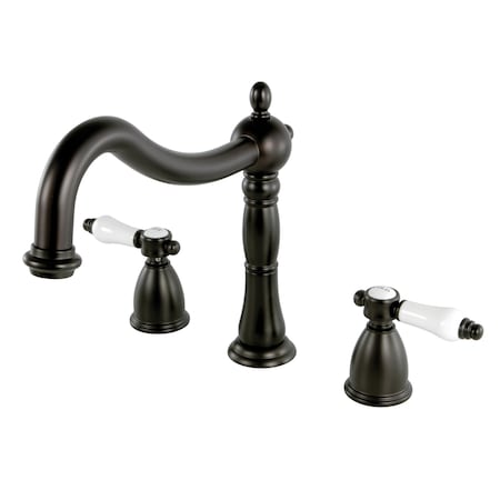 Kingston Brass Roman Tub Faucet, Oil Rubbed Bronze, Deck Mount KS1345BPL