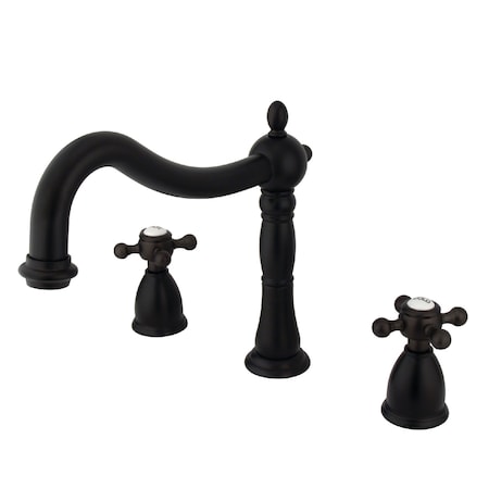 Kingston Brass Roman Tub Faucet, Oil Rubbed Bronze, Deck Mount KS1345BX