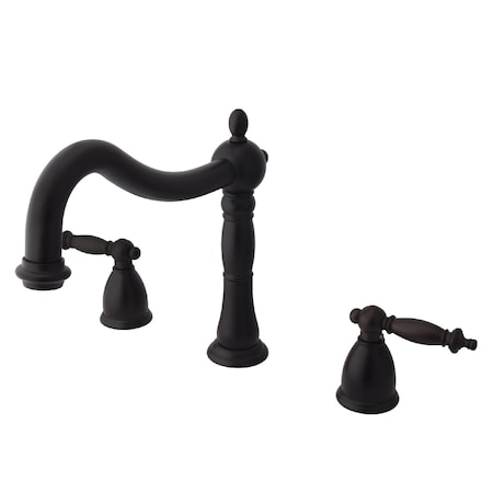 Kingston Brass Roman Tub Faucet, Oil Rubbed Bronze, Deck Mount KS1345TL