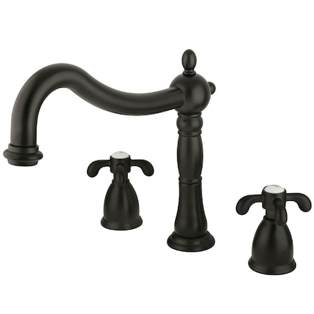 Kingston Brass Roman Tub Faucet, Oil Rubbed Bronze, Deck Mount KS1345TX