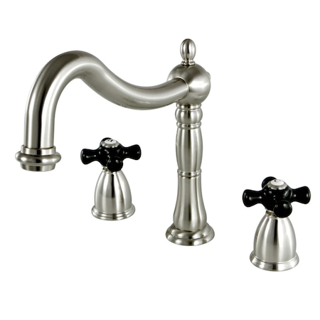 Kingston Brass KS1348PKX Roman Tub Filler with Cross Handle KS1348PKX